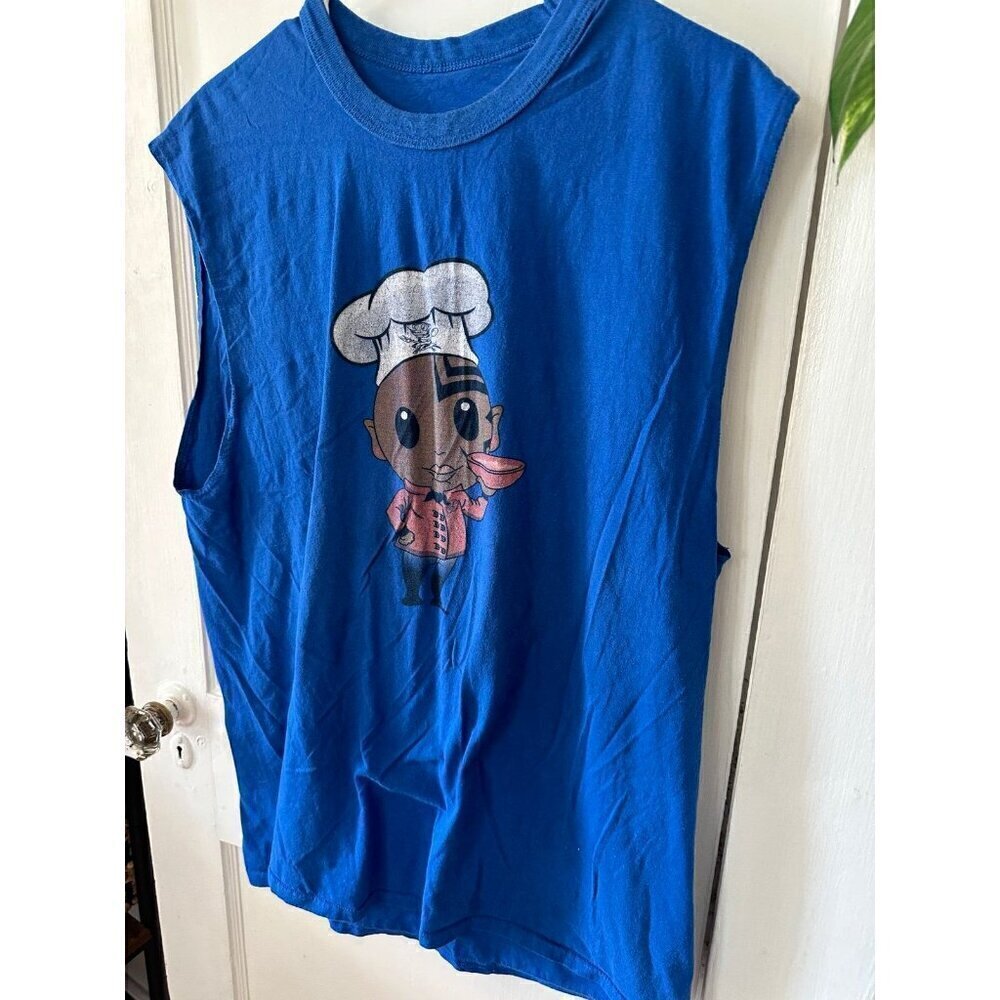 Men’s size x-large Blue Tank top chef shirt - Picture 2 of 6